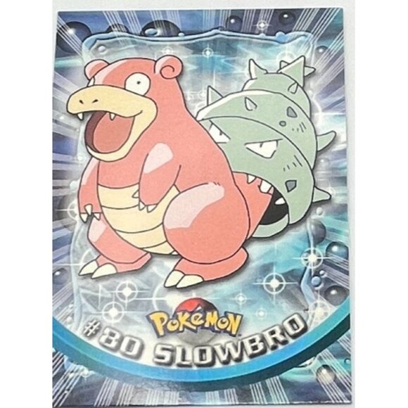 Slowbro Pokemon Card Topps #80 TV Animation Edition Series Blue Logo - Picture 5 of 5